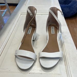 Size 10 Steve Madden White Heels